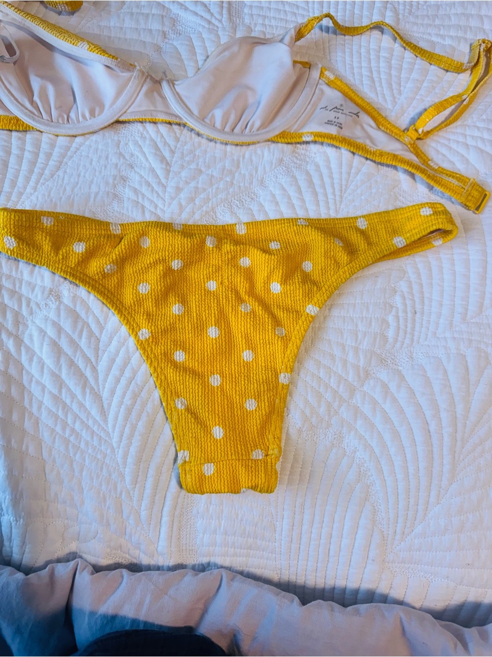 Yellow Polka Dot Bikini Set small - Picture 4 of 5